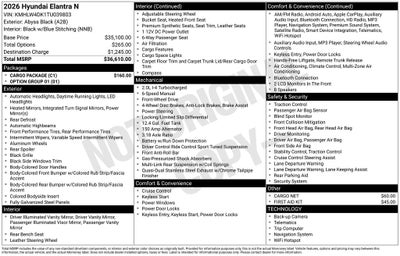 2026 Hyundai Elantra N Base