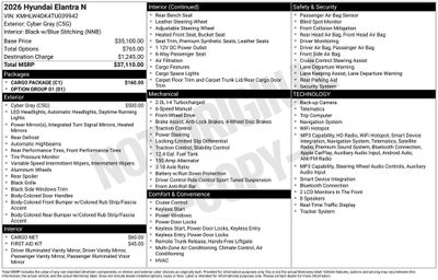 2026 Hyundai Elantra N Base