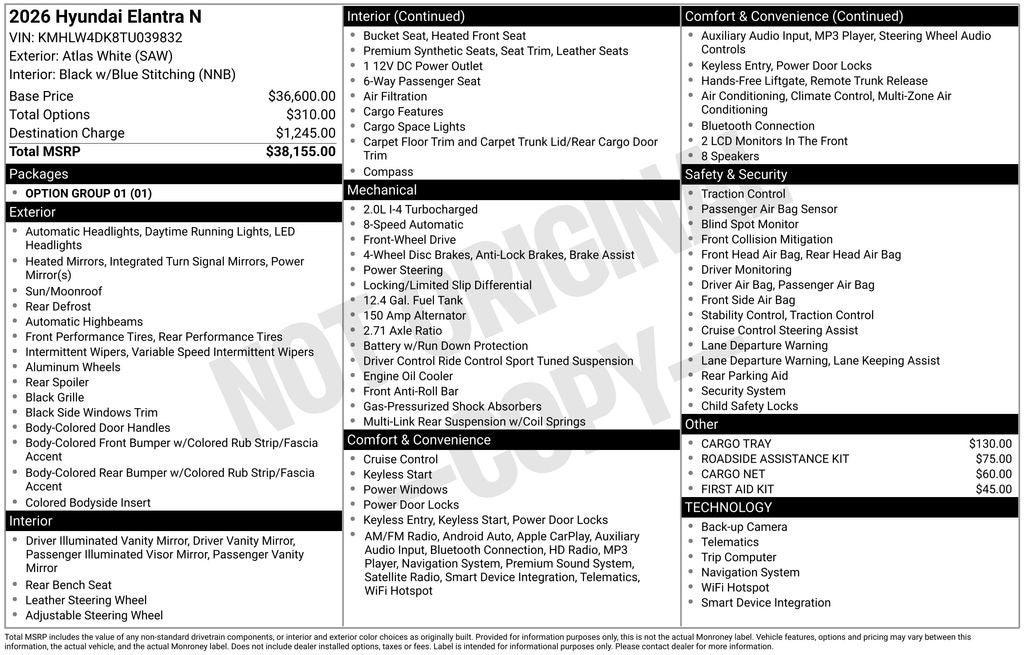 2026 Hyundai Elantra N Base