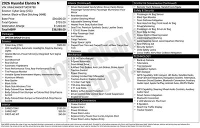 2026 Hyundai Elantra N Base