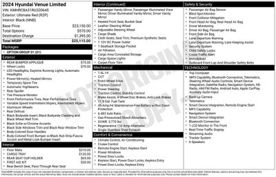 2024 Hyundai Venue Limited