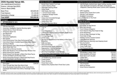 2026 Hyundai Venue SEL