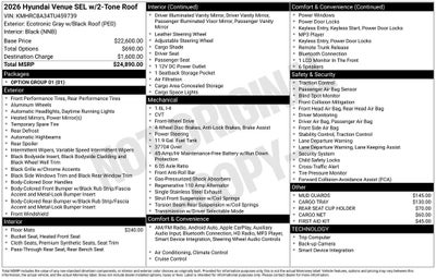 2026 Hyundai Venue SEL