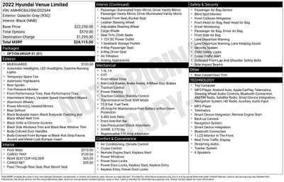 2022 Hyundai Venue Limited