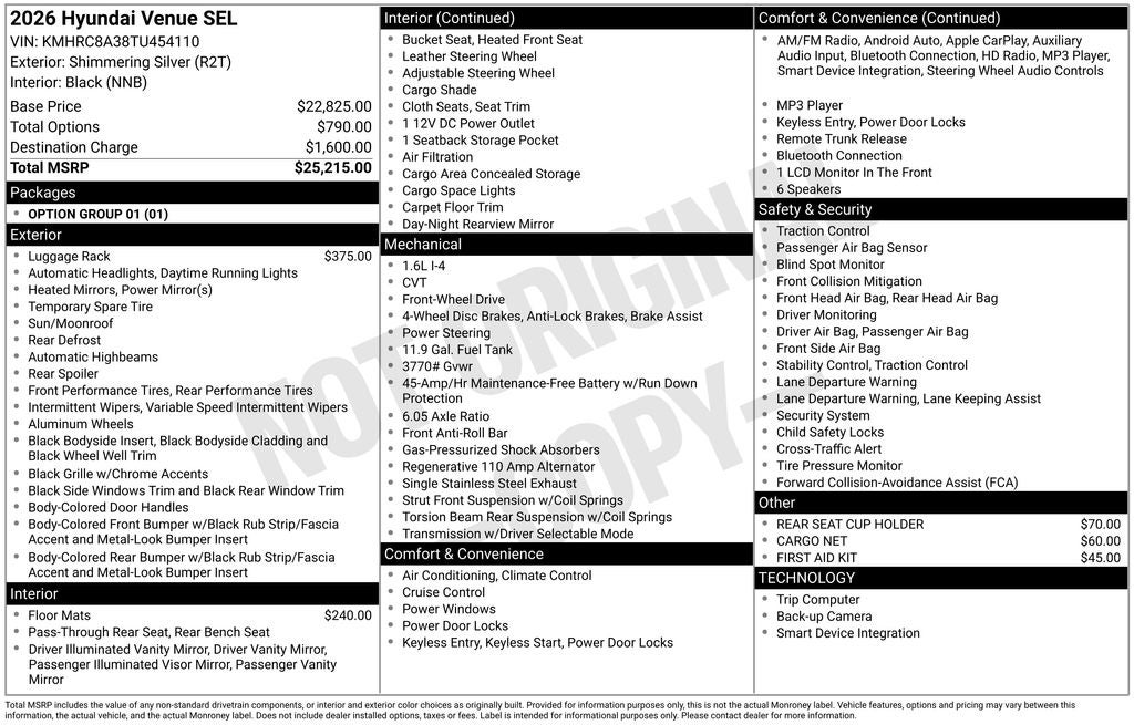 2026 Hyundai Venue SEL