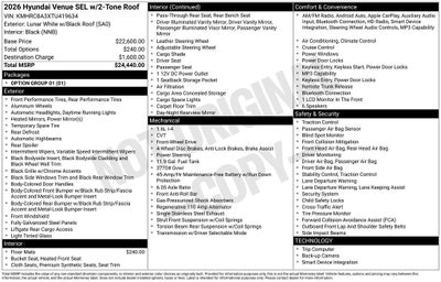 2026 Hyundai Venue SEL