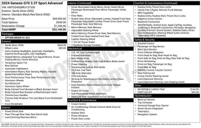 2024 Genesis G70 3.3T Sport Advanced