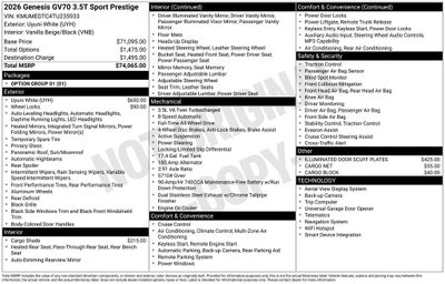 2026 Genesis GV70 3.5T Sport Prestige