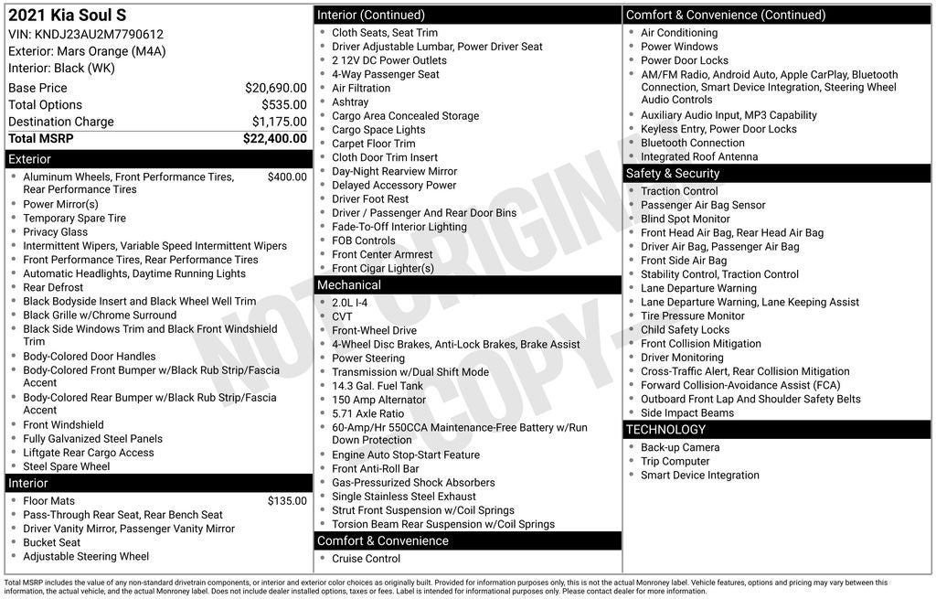 2021 Kia Soul S