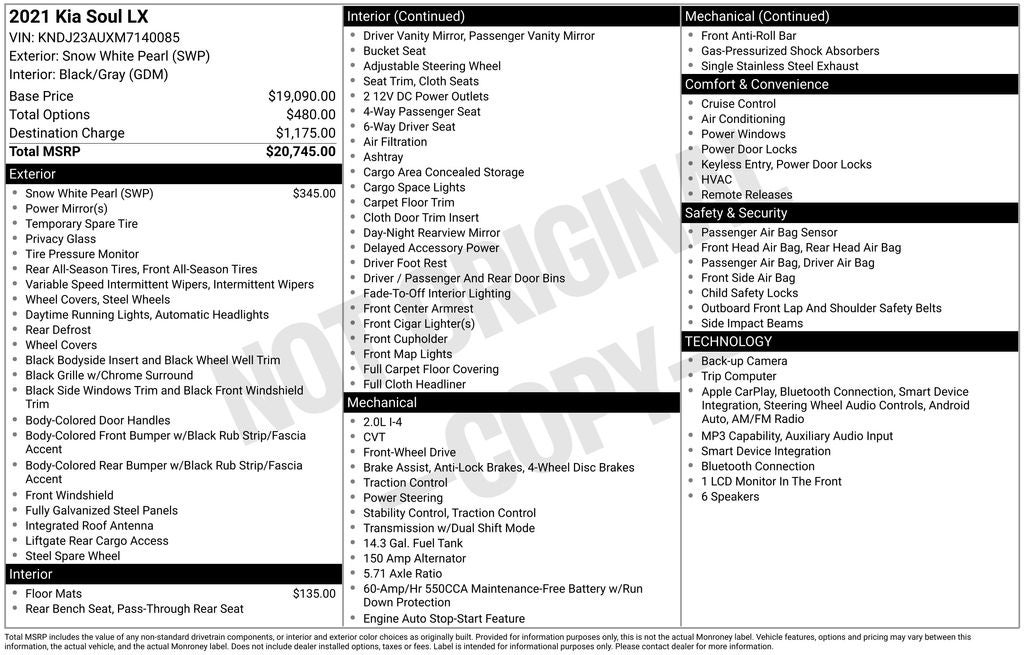 2021 Kia Soul LX
