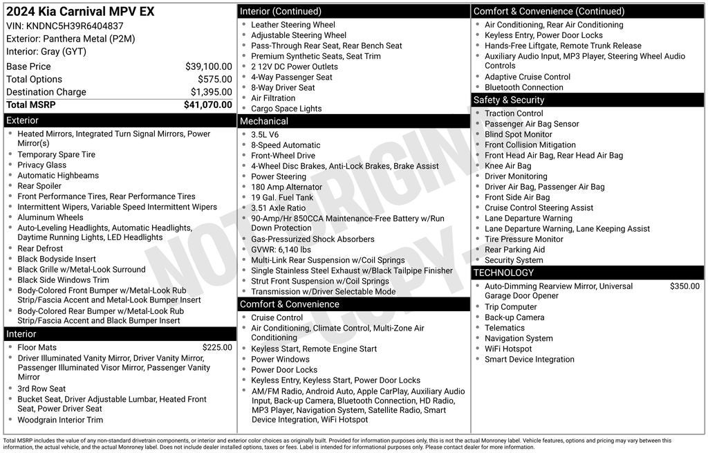 2024 Kia Carnival EX