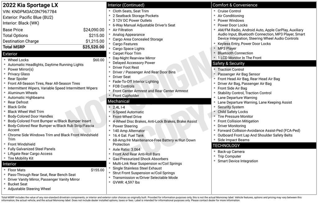 2022 Kia Sportage LX