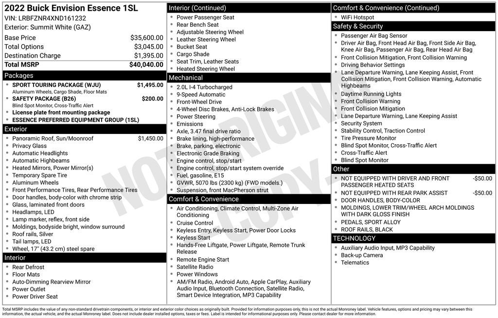 2022 Buick Envision Essence