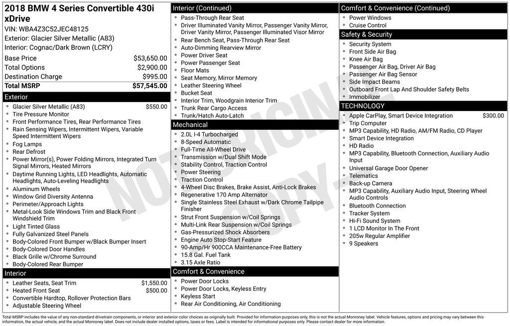 2018 BMW 4 Series 430i xDrive