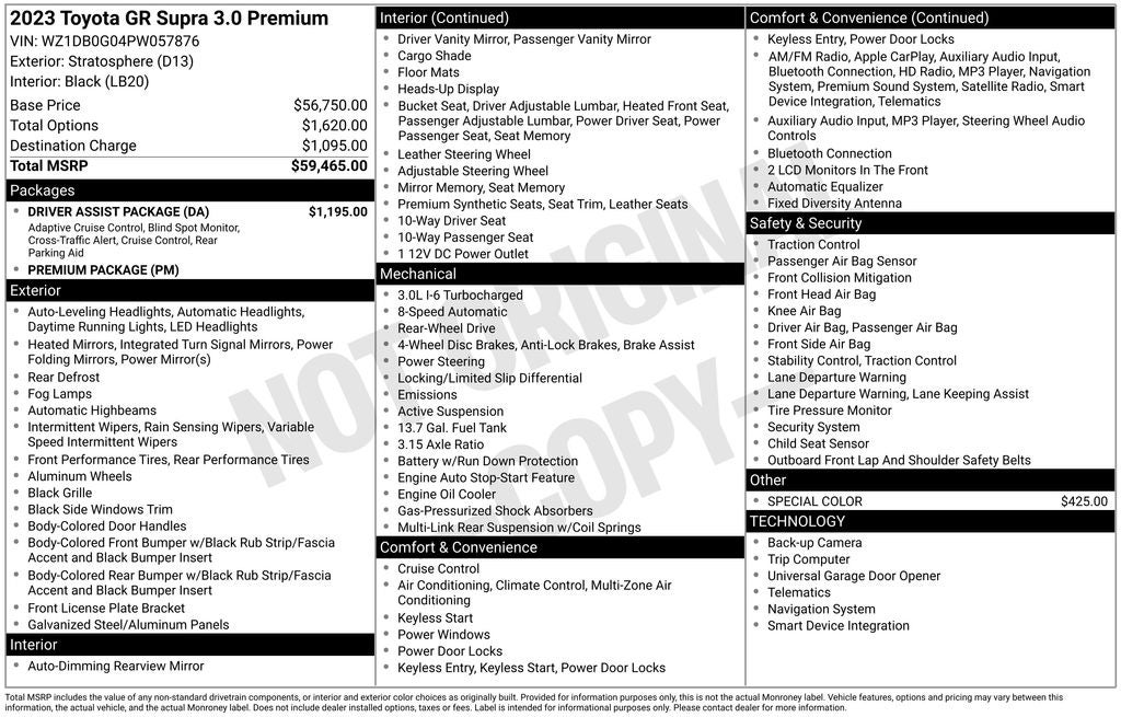 2023 Toyota GR Supra 3.0 Premium