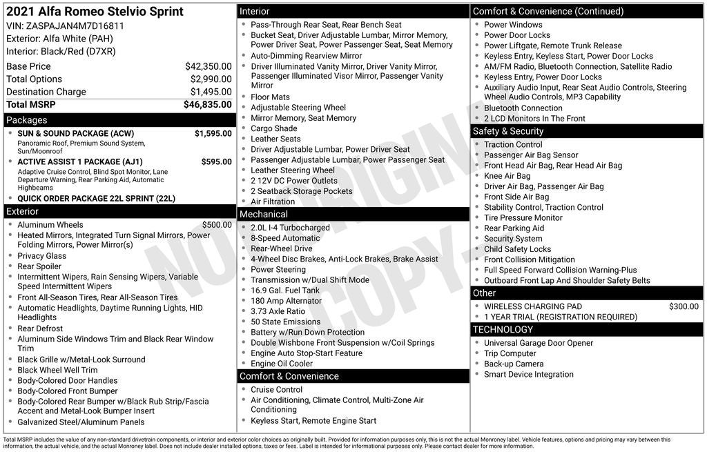 2021 Alfa Romeo Stelvio Sprint