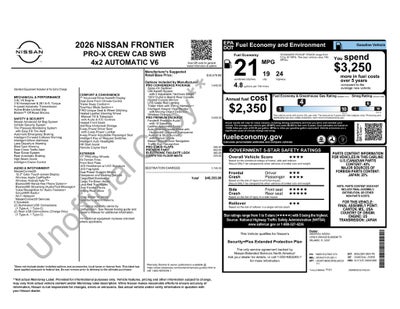 2026 Nissan Frontier PRO-X