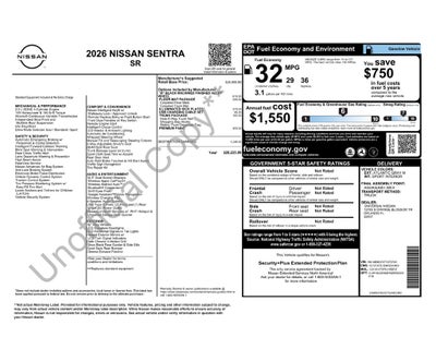 2026 Nissan Sentra SR