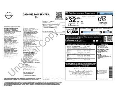 2026 Nissan Sentra SL