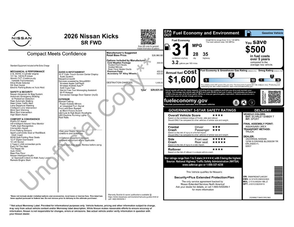2026 Nissan Kicks SR