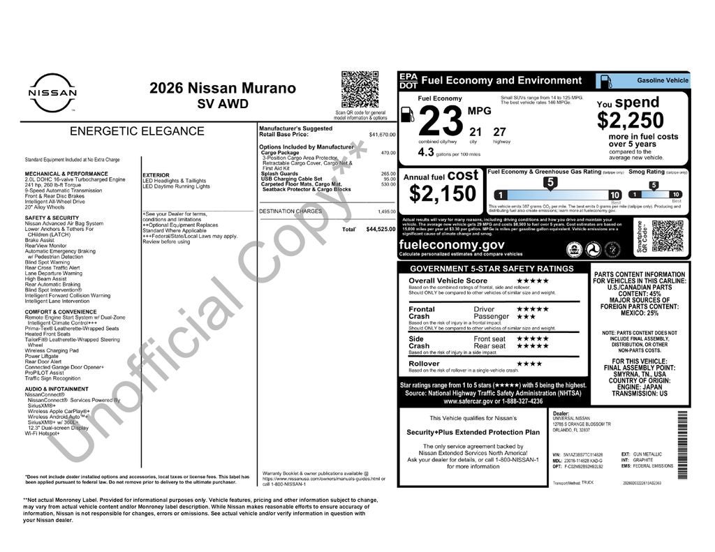 2026 Nissan Murano SV