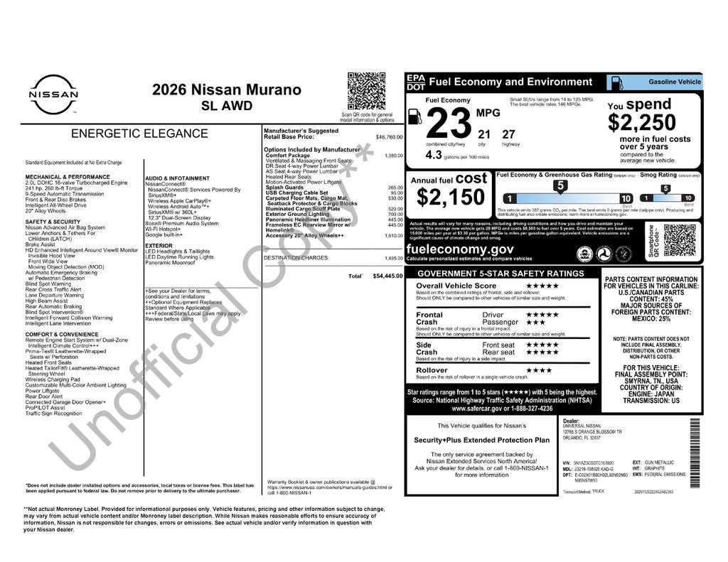 2026 Nissan Murano SL