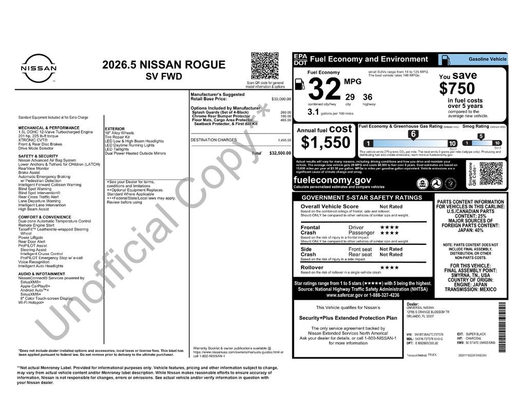 2026 Nissan Rogue SV