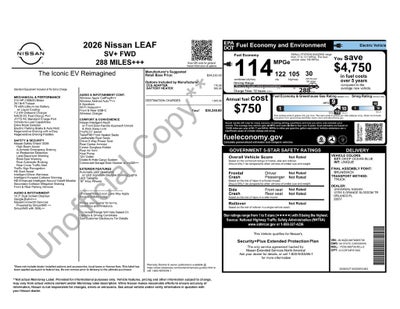2026 Nissan Leaf SV+