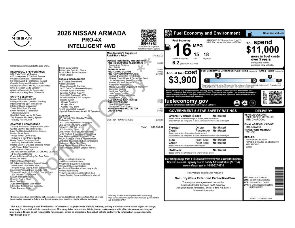 2026 Nissan Armada PRO-4X