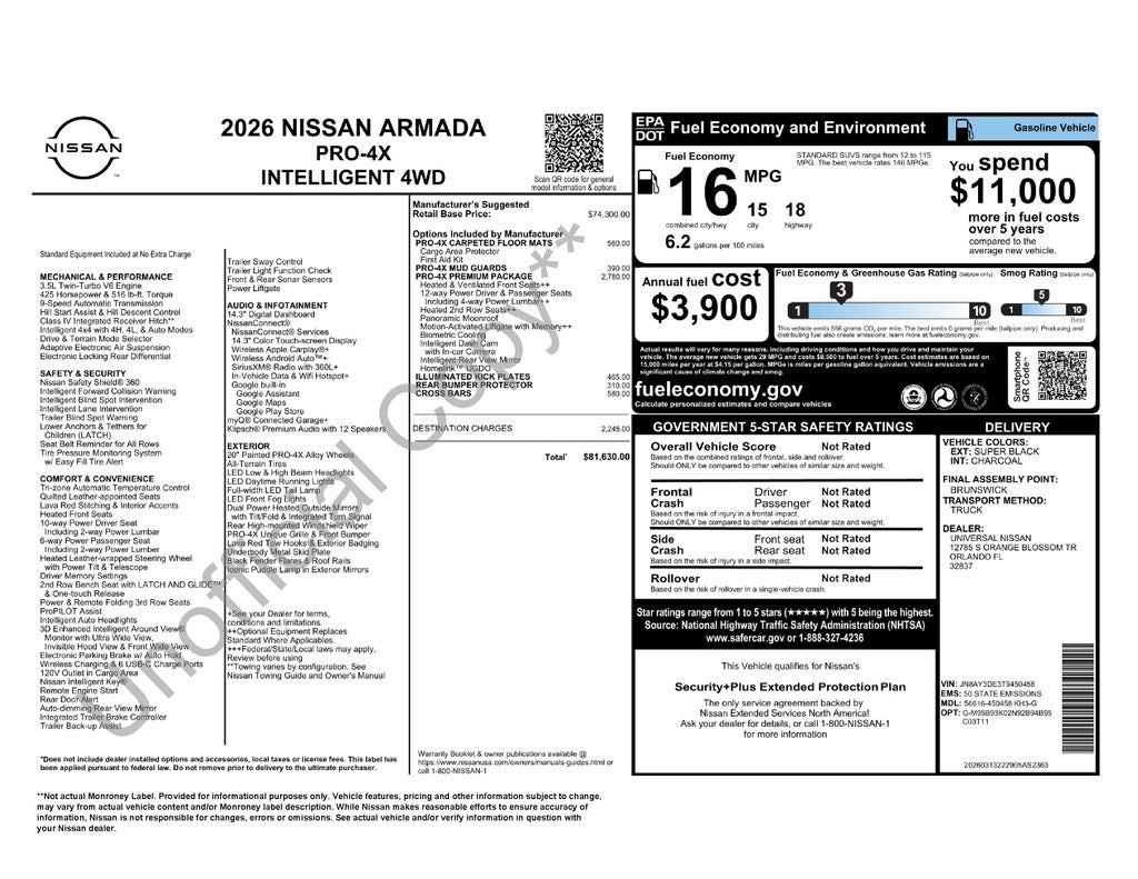 2026 Nissan Armada PRO-4X